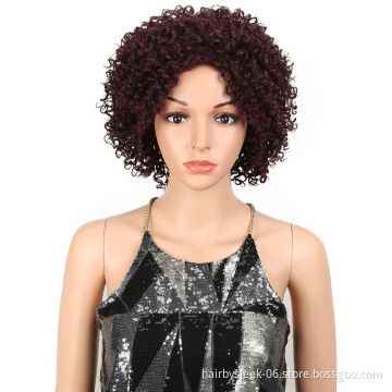 MAGIC Premium Synthetic Heat Resistant Hair Wigs 12"Inch Short Wig African Kinky Curly Synthetic Hair Wig